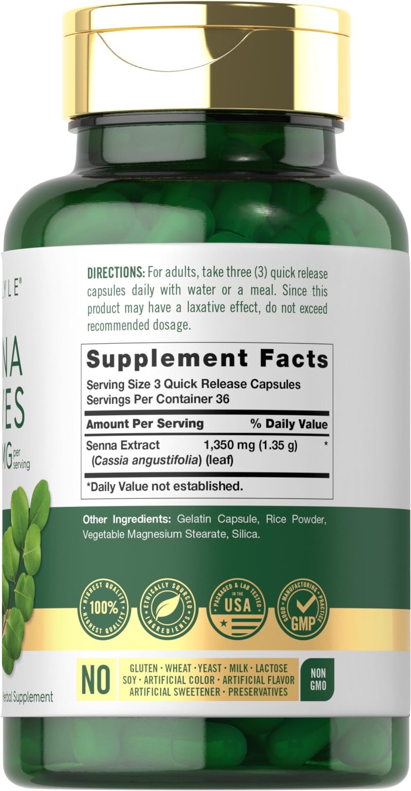 Carlyle Senna Leaves Supplement Capsule 110 Capsules