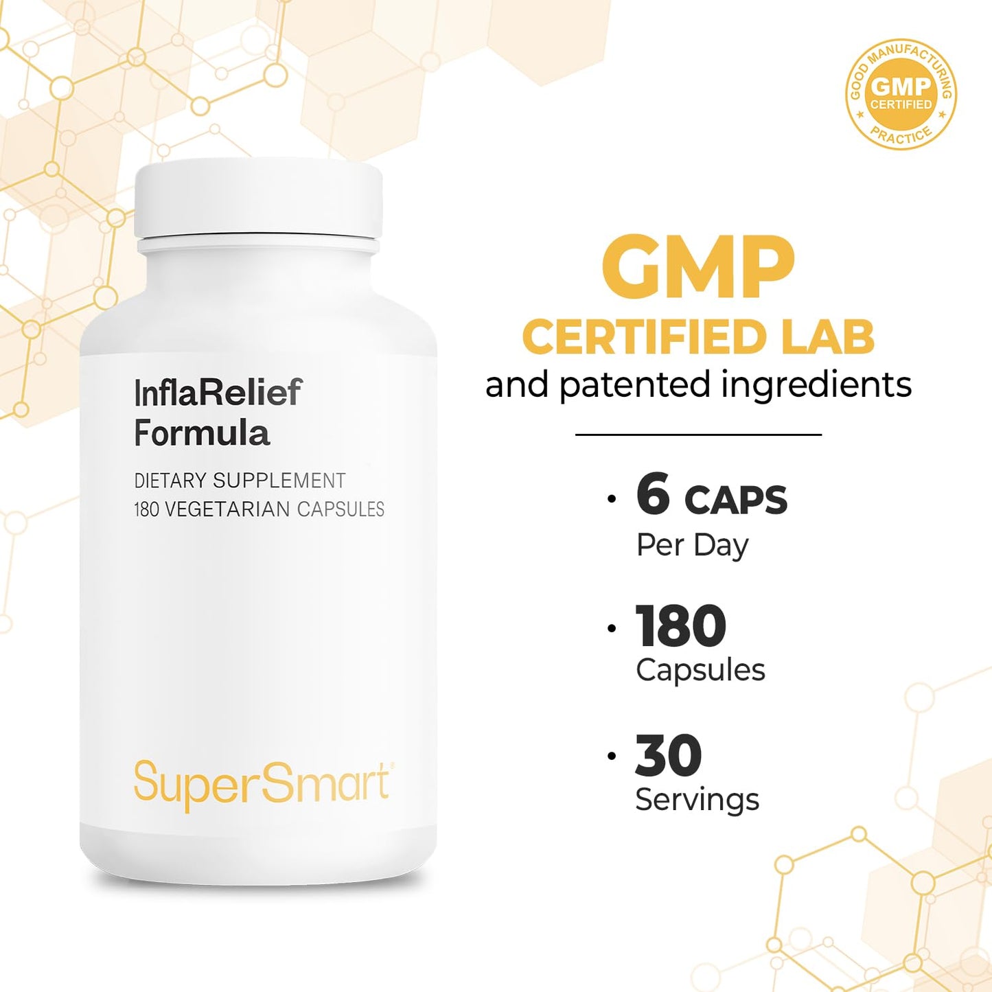 Supersmart InflaRelief Formula (Perluxan) Capsules 180 Count