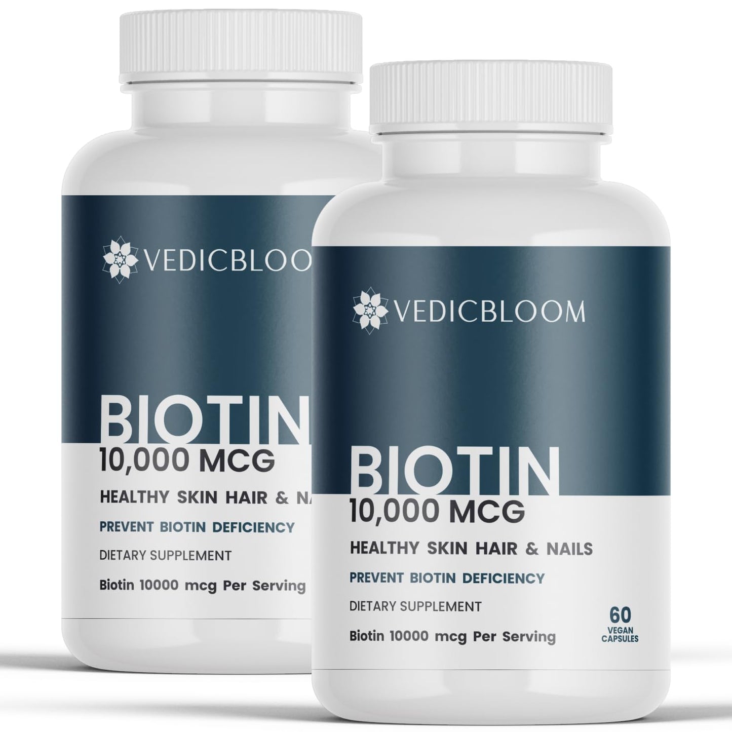 VEDICBLOOM Biotin Capsules 60 Count