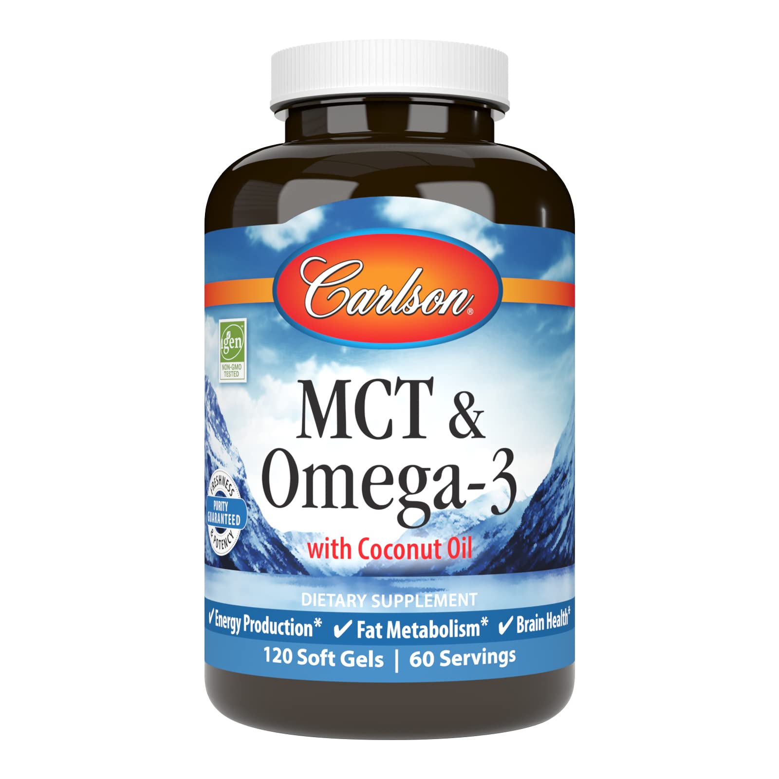 Carlson MCT & Omega-3 Softgels 120 Count