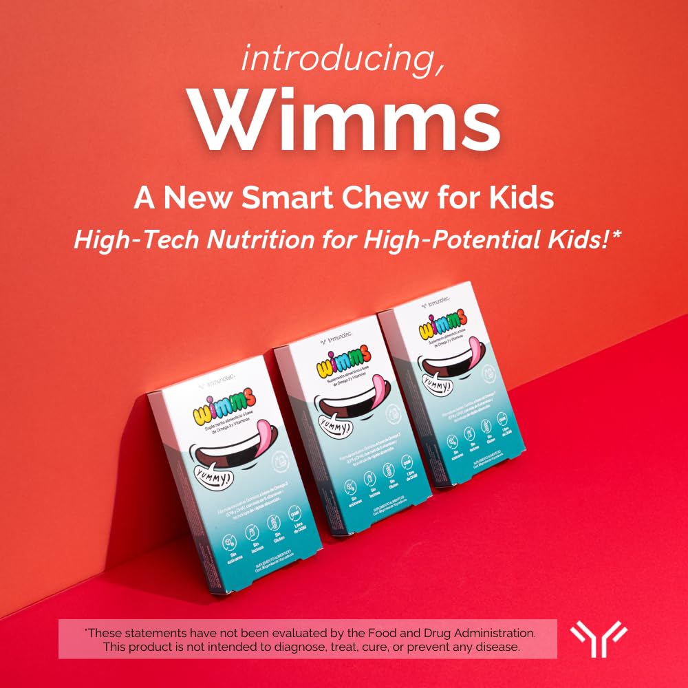 Immunocal WIMMS Smart Chews for Kids Omega-3 & Multivitamin Gummies, Chewable, 30 Chews