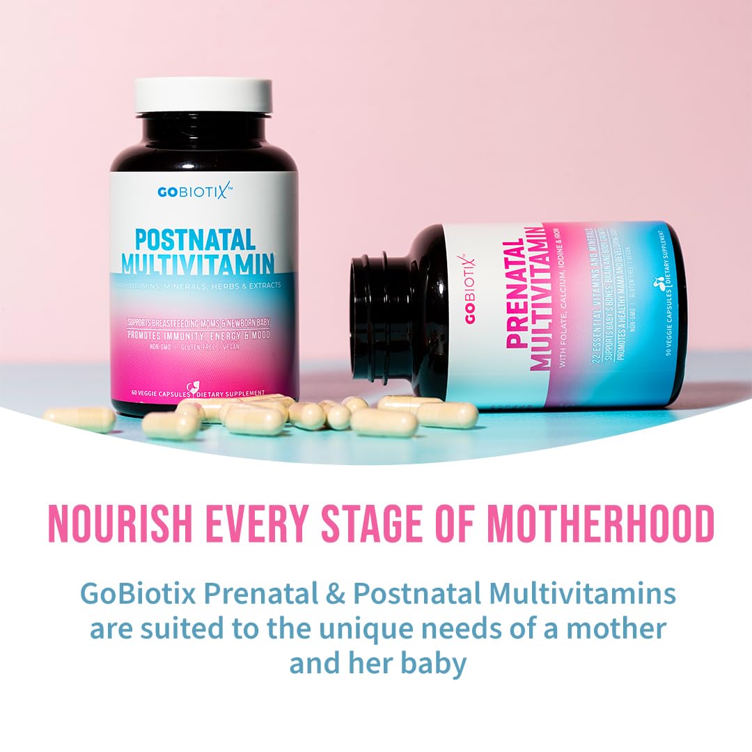 GOBIOTIX Prenatal Vitamins for Women, 90 Capsules