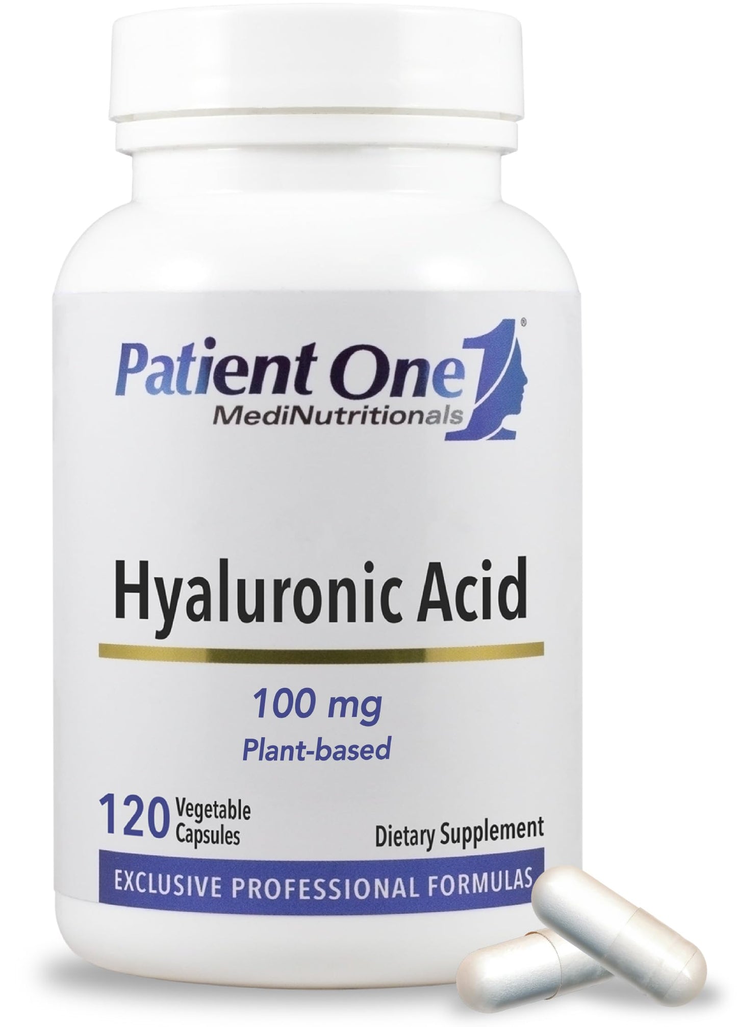 Patient One Hyaluronic Acid 100mg Supplement for Skin Health 120 Capsules