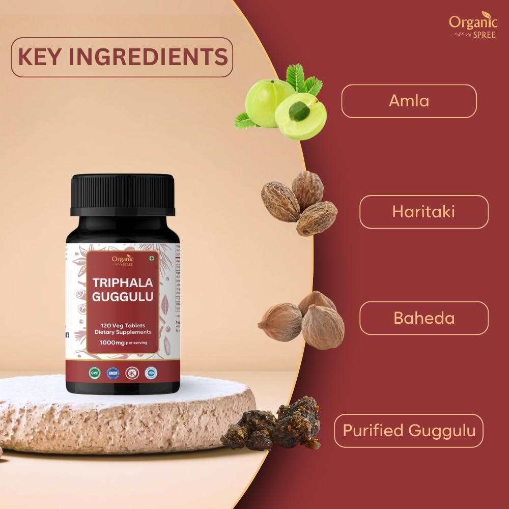 Organic Spree Triphala Guggulu Tablet, 240 Tablets