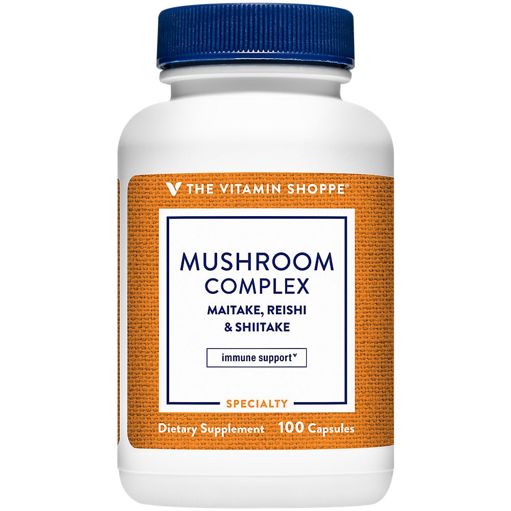 The Vitamin Shoppe Mushroom Complex Maitake Reishi Shiitake Capsules, 100