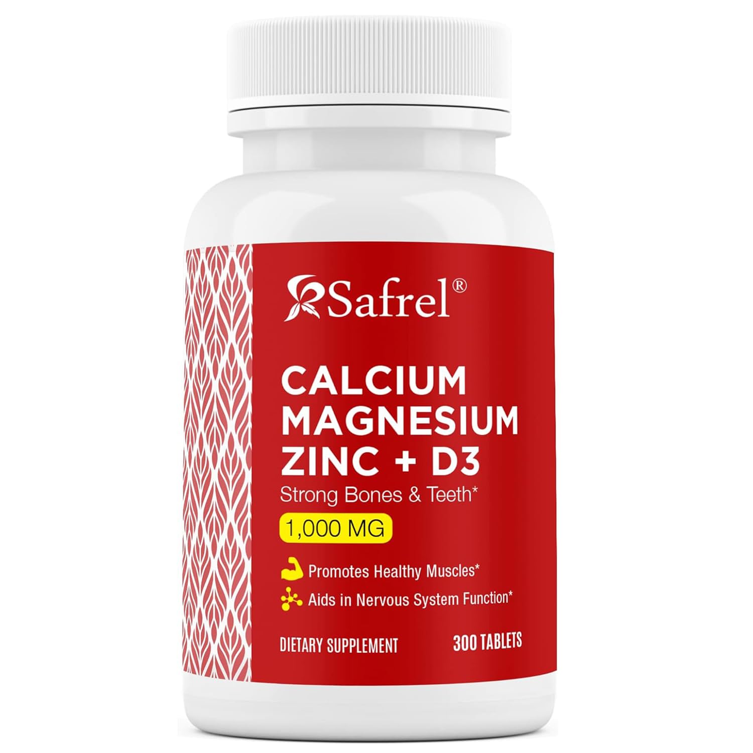 Safrel Calcium Magnesium Zinc with Vitamin D3 Tablet 300 Count