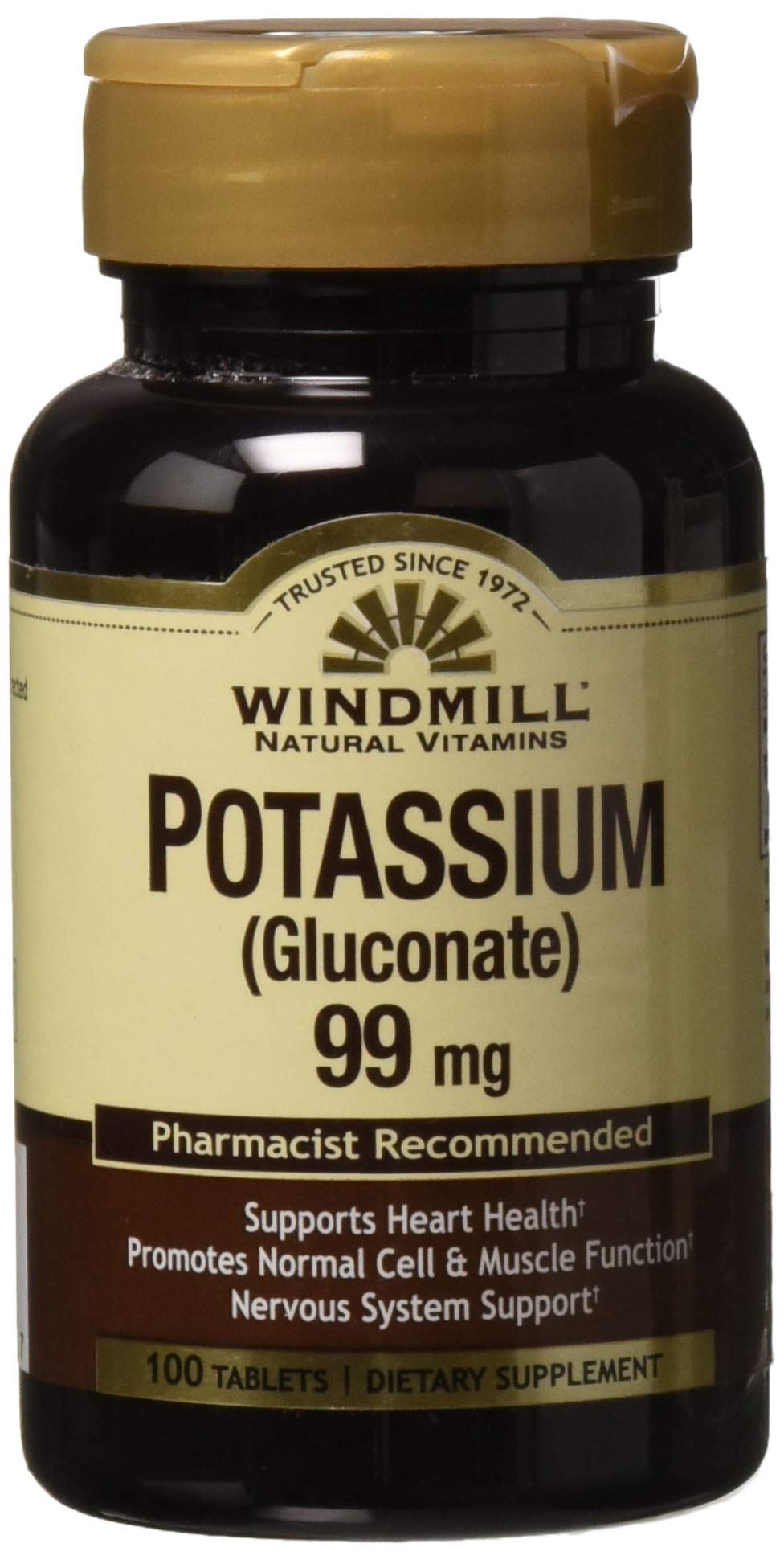 Windmill Potassium GLUC TAB 99MG Tablets, 100 Count