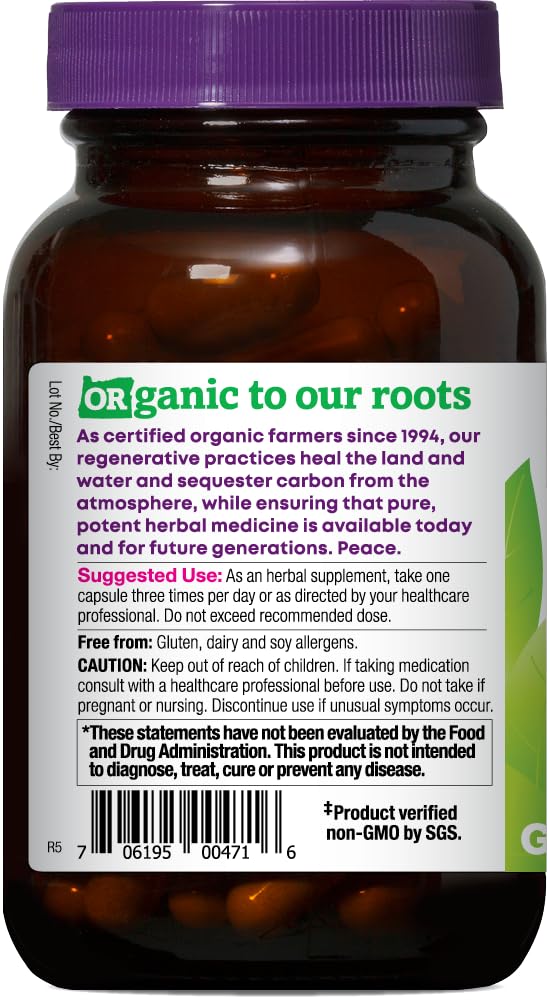 Oregon's Wild Harvest Lion's Mane Plus Brain & Memory Support with Vitamins & Ginkgo Capsule, 60 Count