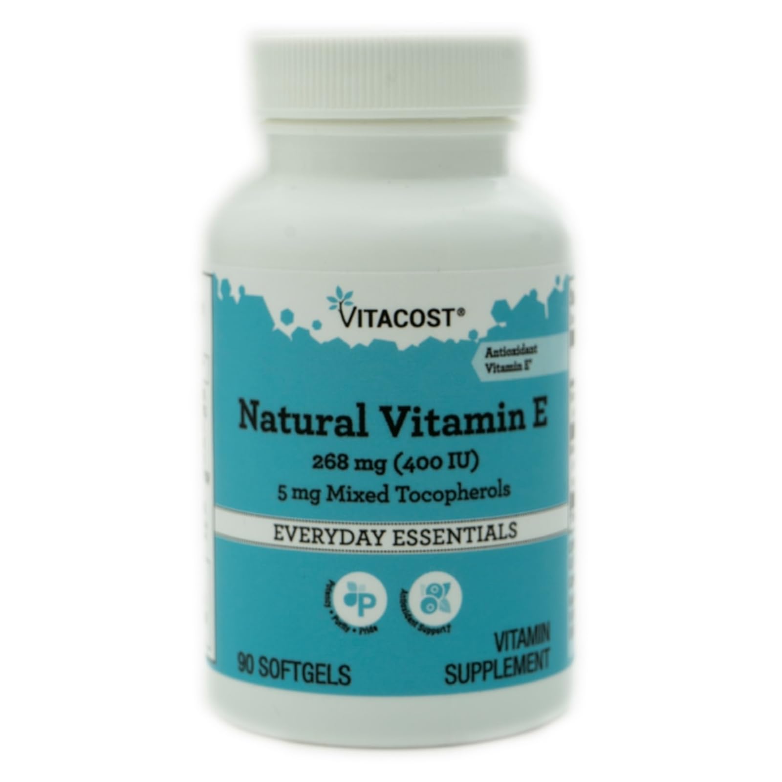 Vitacost Brand Natural Vitamin E Softgels 1 Count