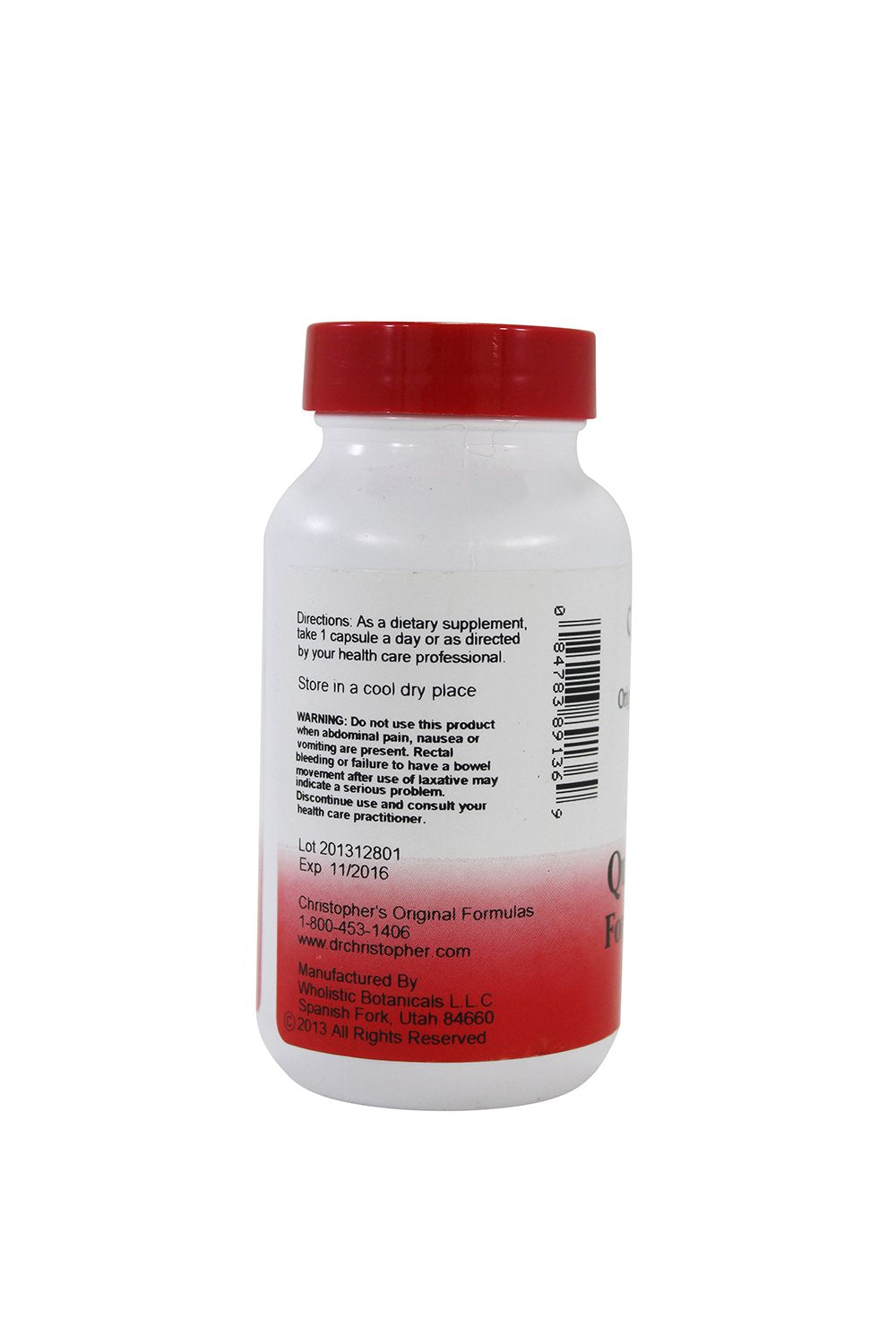 Christopher's Original Formulas Dr. Christopher's Quick Colon Part 1 475 mg 100 Vegetarian Capsules