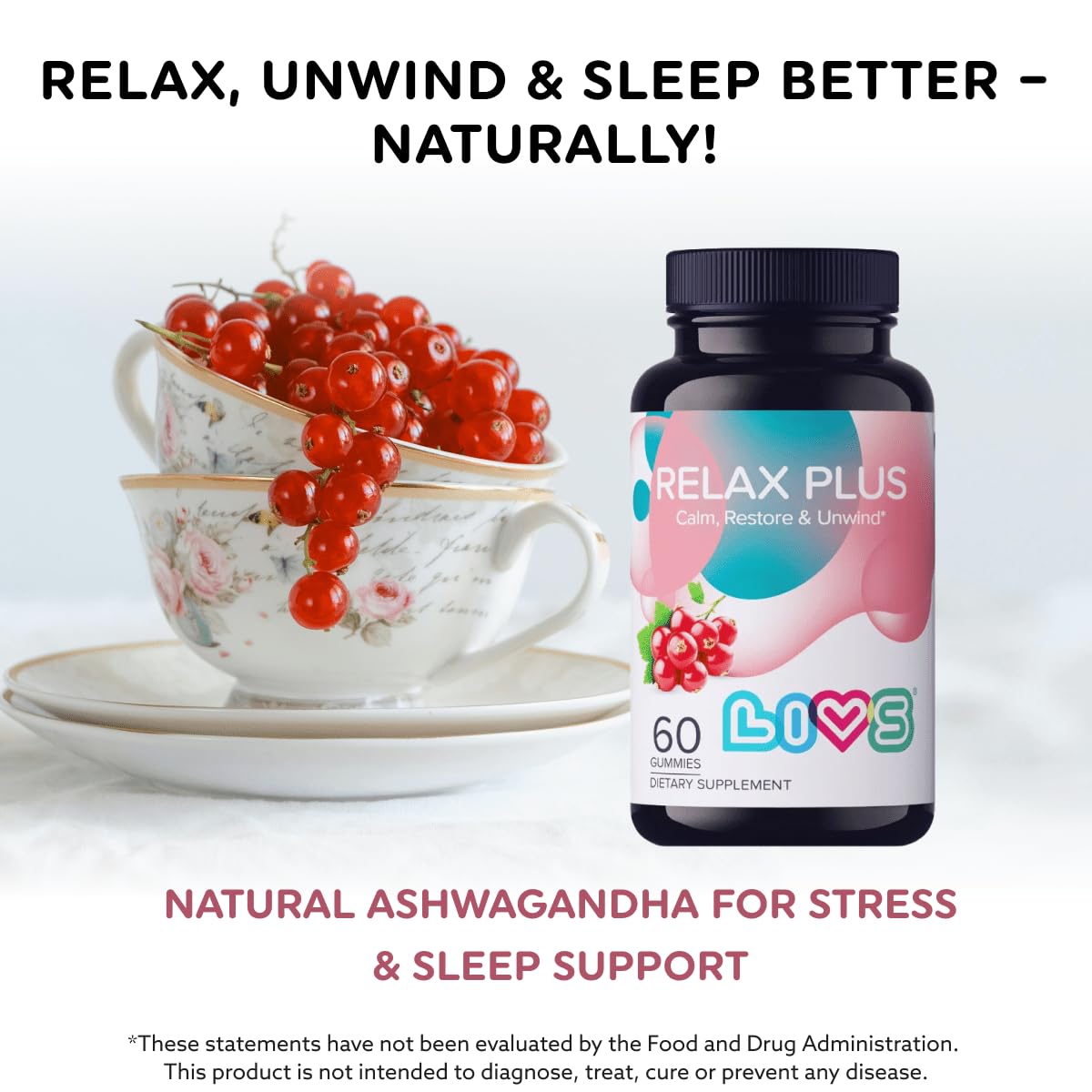 LIVS Relax Plus Gummies 120 Count