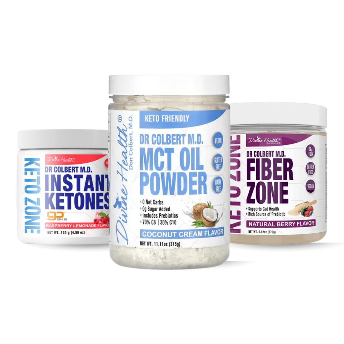 Divine Health Keto Zone Maintenance Pack MCT Oil Powder, 32 Ounce