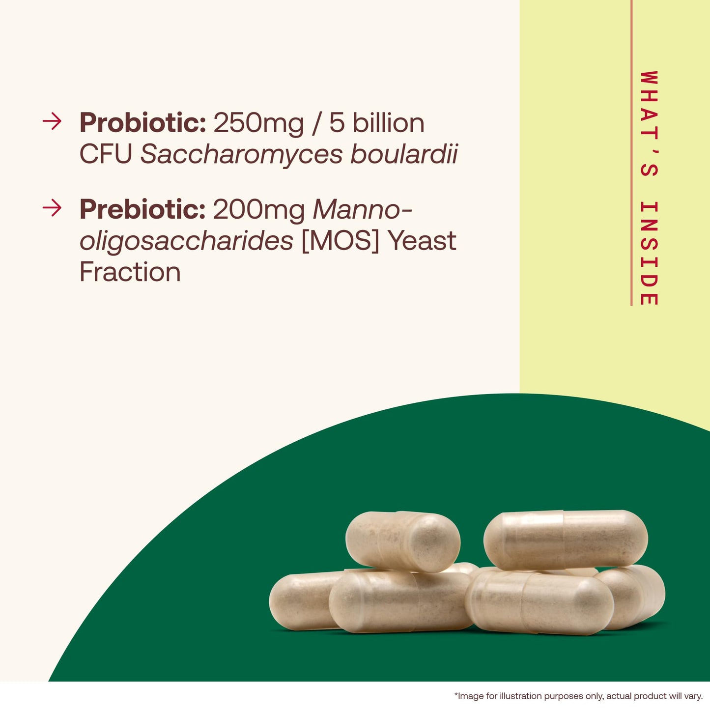 Jarrow Formulas Saccharomyces Boulardii + MOS Probiotics for Digestive Health and Intestinal Tract Support, 5 Billion CFU Per Serving, Probiotic + Prebiotic, 90 Capsules