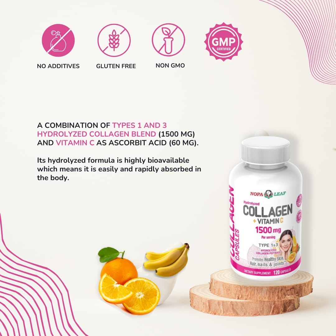 Generic Collagen Capsules with Vitamin C, 1 Count