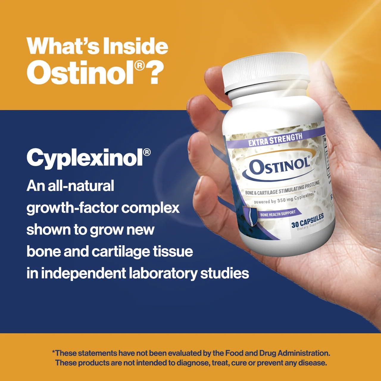 ZYCAL Ostinol Standard 350mg - Bone & Joint Supplement, Capsules, 30 Count