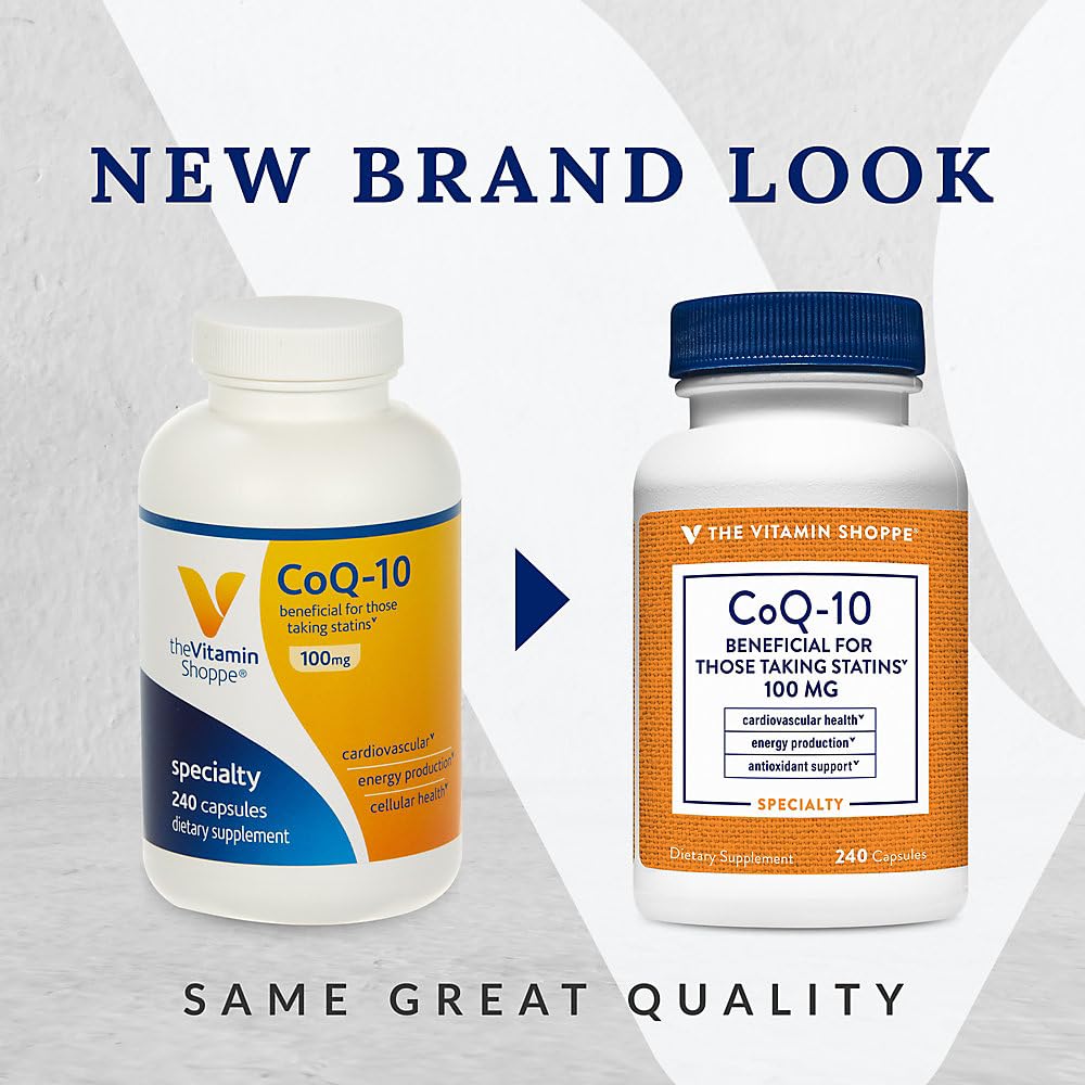 The Vitamin Shoppe CoQ-10 100mg Capsule, 240 Capsules