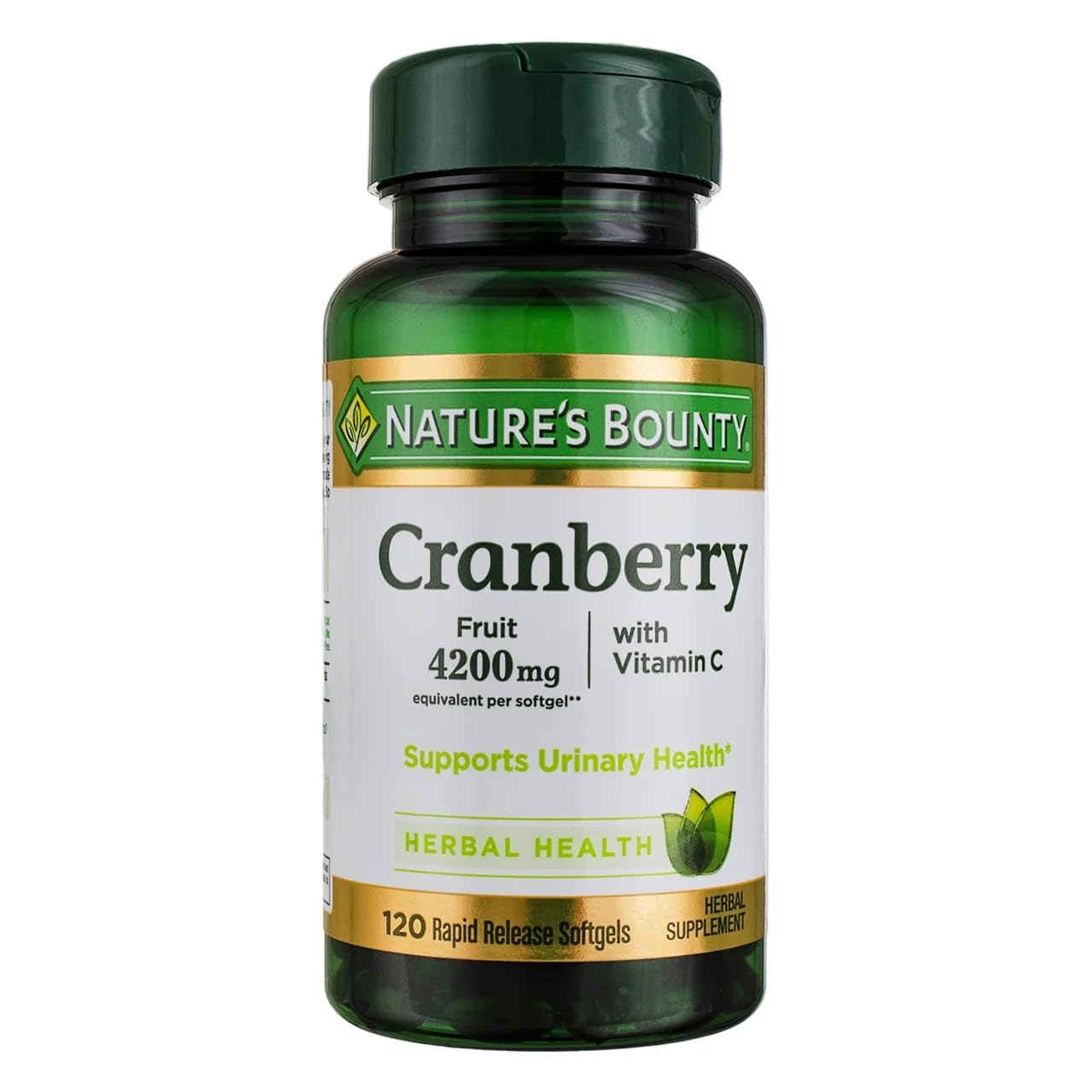 Nature's Bounty Cranberry Softgels Plus Vitamin C 120 Softgels