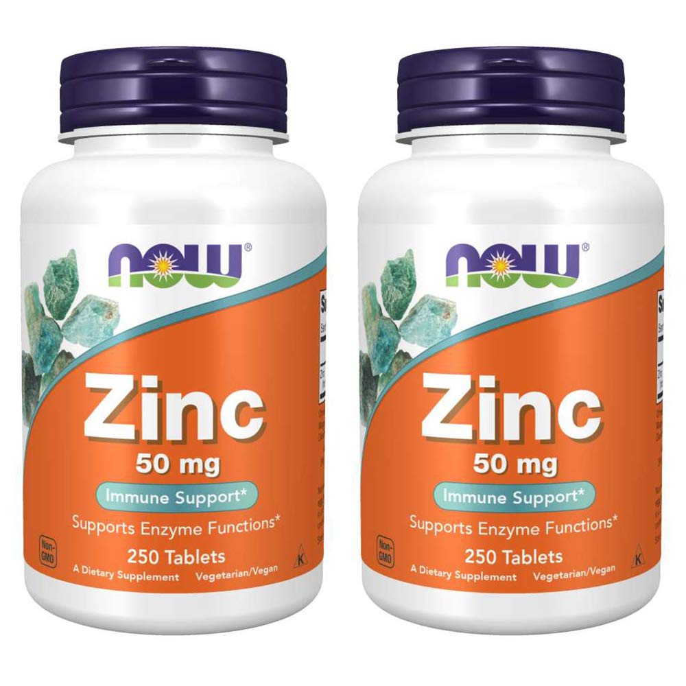 NOW Foods Zinc Gluconate 50 mg Tablets, 500 Count