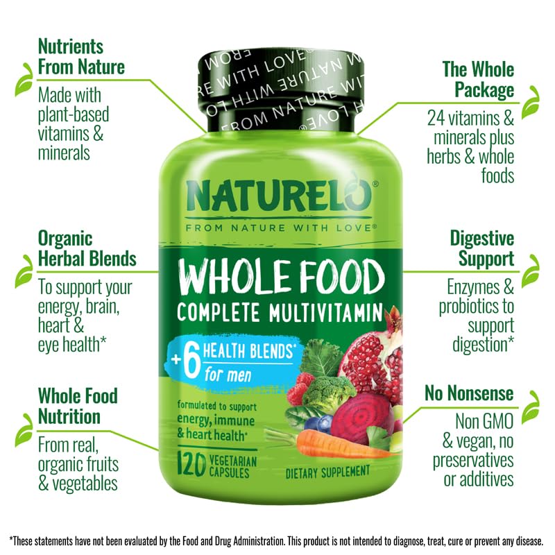 NATURELO Whole Food Multivitamin for Women and Men Capsules 240