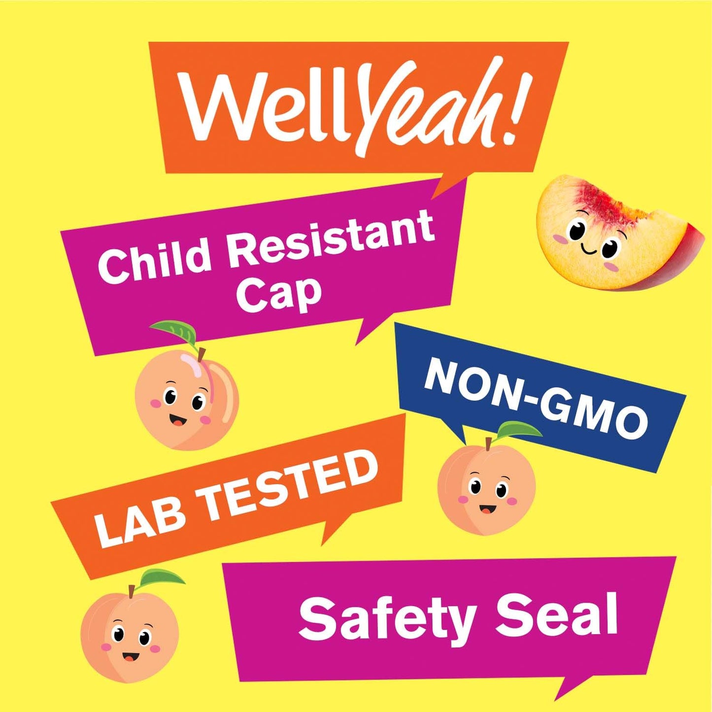 WellYeah Turmeric Curcumin with Black Pepper Gummies for Kids, 60 Gummies