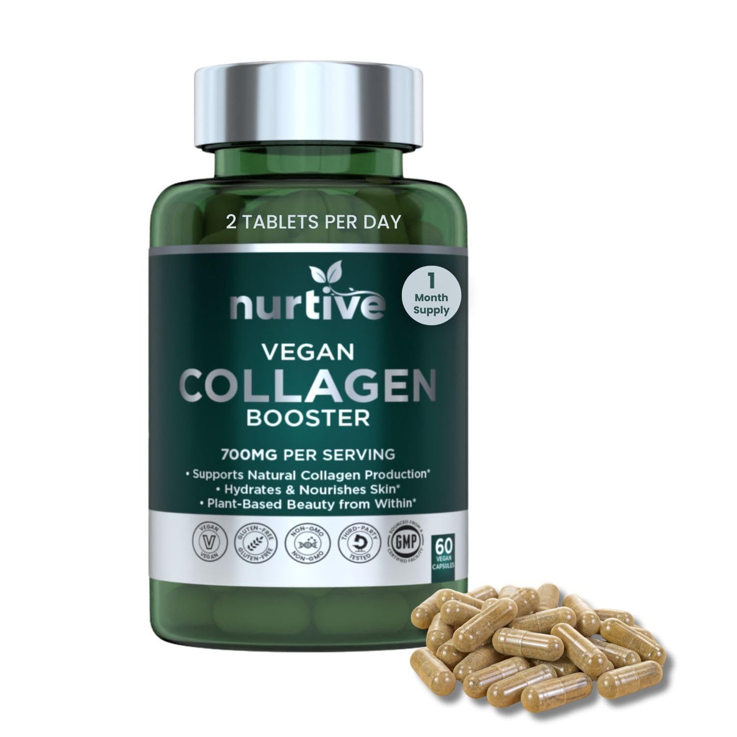 NURTIVE Plant-Based Collagen Booster Capsule 60 Count