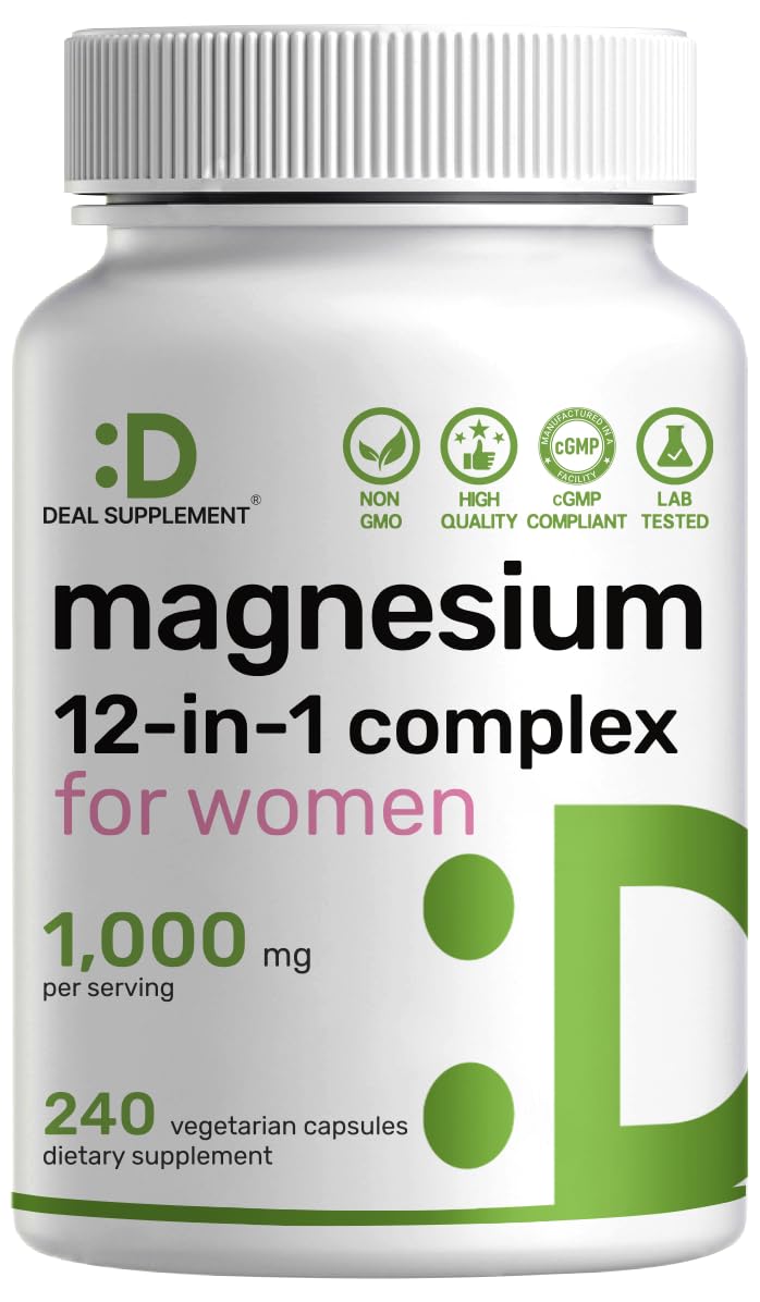 DEAL SUPPLEMENT 12-in-1 Magnesium Complex for Women 1,000 mg, 240 Capsules
