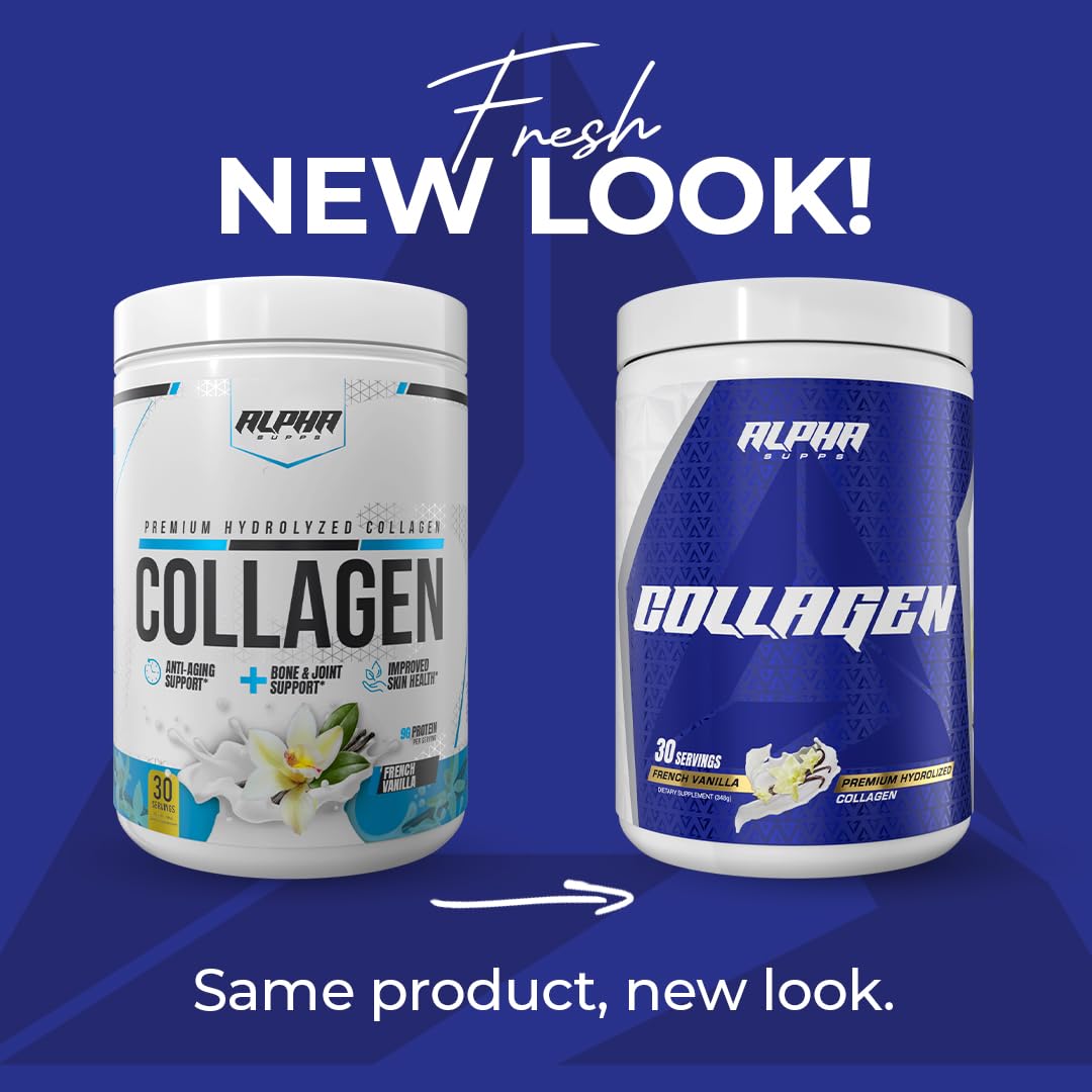 Alpha Supps Premium Hydrolyzed Collagen Protein Powder 13.3 oz