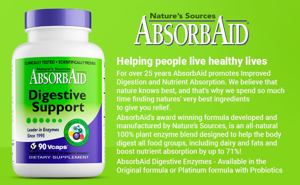 AbsorbAid Digestive Support 90 Capsules