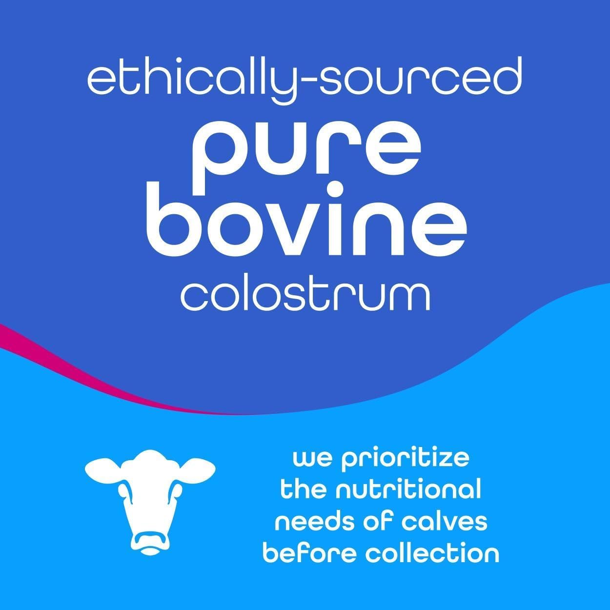 Zena Nutrition Pure Bovine Colostrum & Collagen Powder Supplement for Gut Health, Immune Support, Digestion, Hair, Skin & Nails, Unflavored, Gluten & Sugar Free, 3.7 Ounce