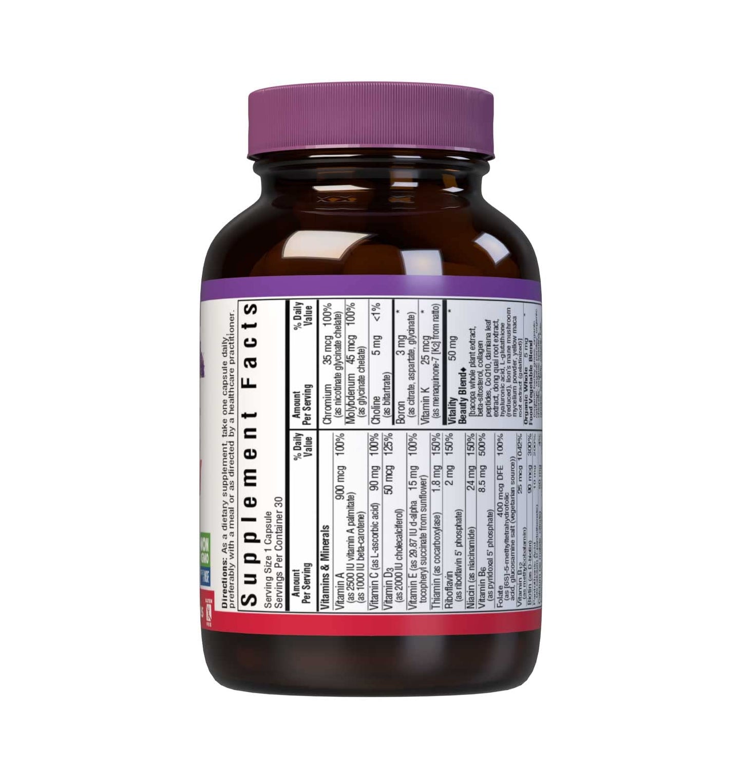 BlueBonnet Ladies’ ONE 40+ Whole Food-Based Multivitamin for Women 40+ Capsule, 30 Capsules