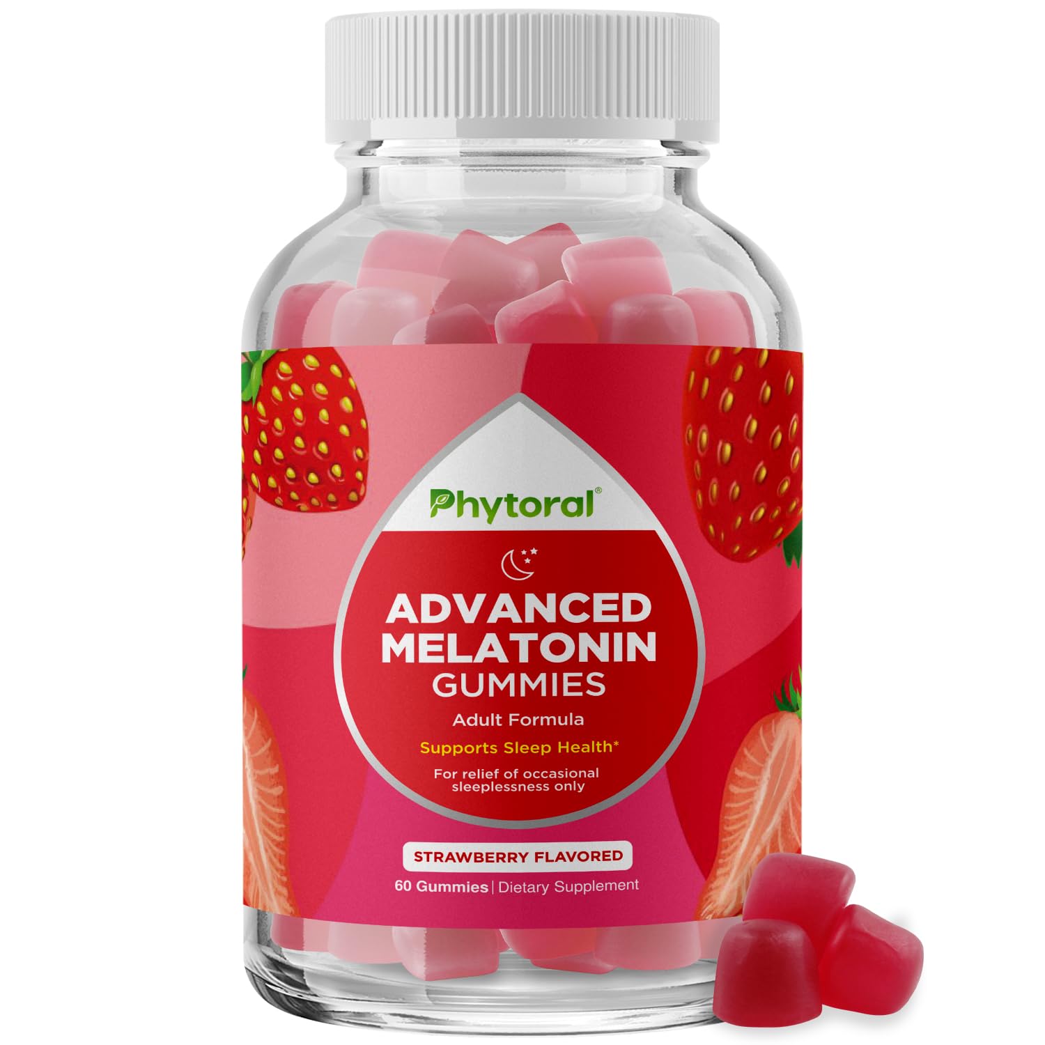 Phytoral Melatonin Gummy Vitamins Sleep Supplement 5mg, 60 Count