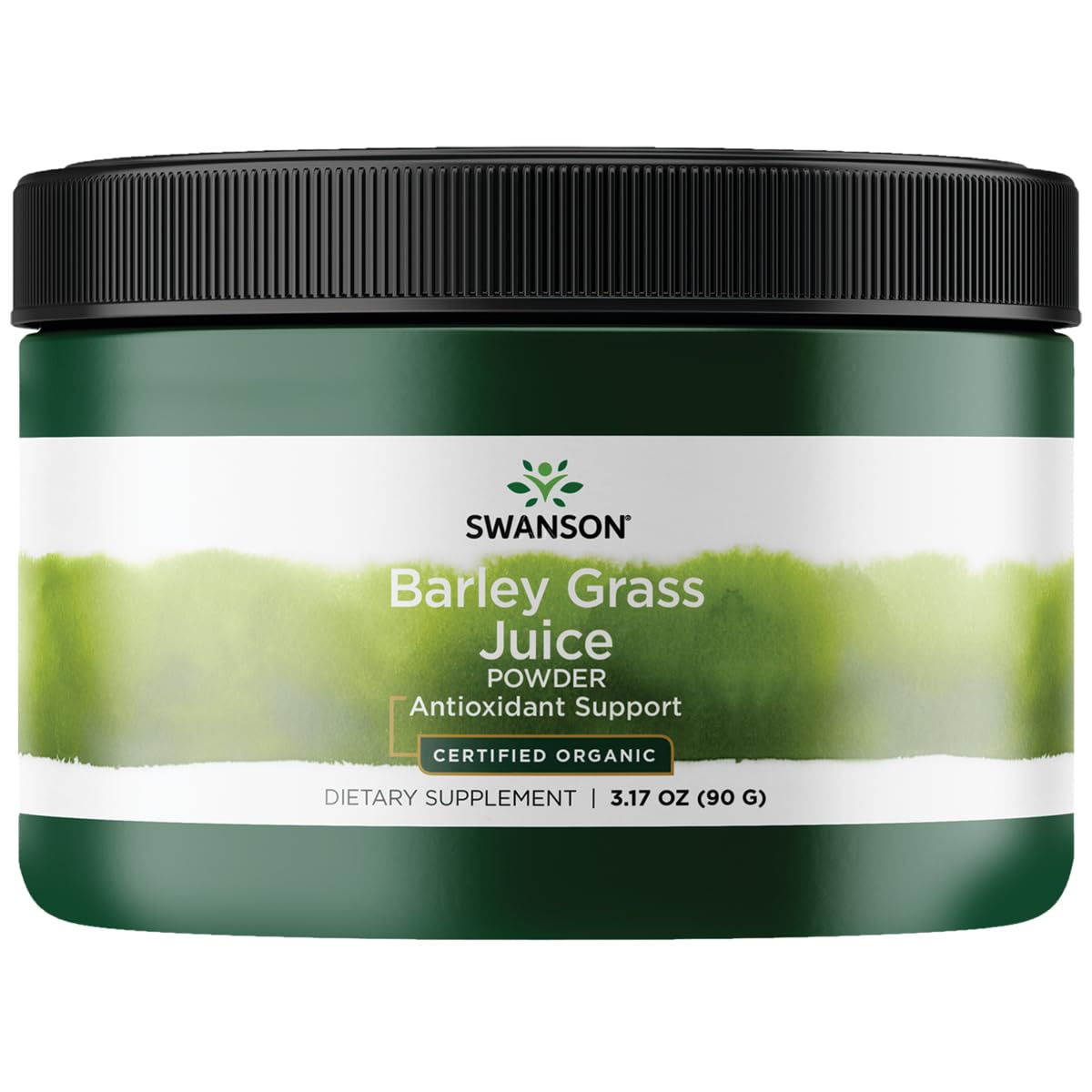 Swanson Certified Organic Barley Grass Juice Powder, 3.17 oz
