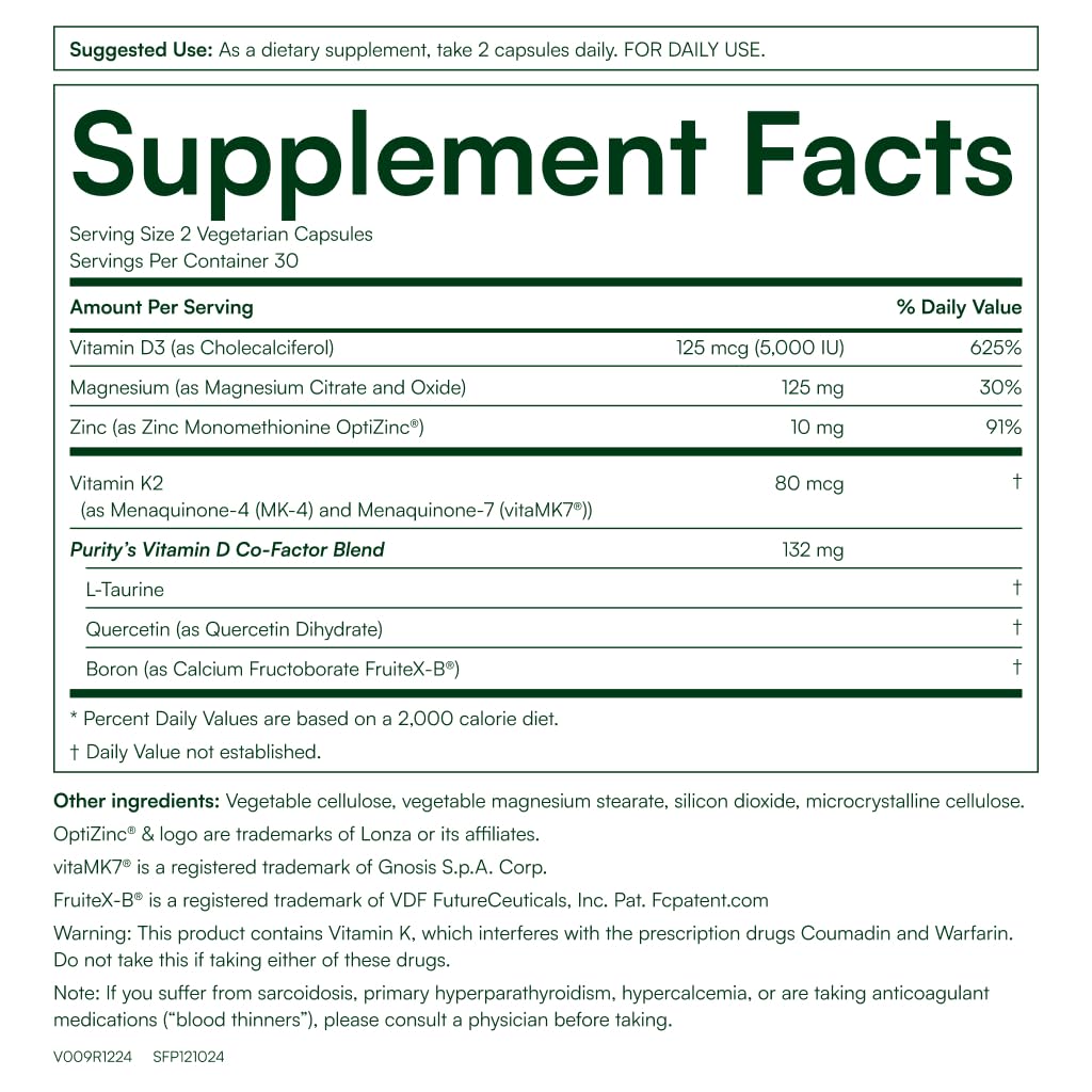 Purity Products Advanced D from Vitamin D3 Super Formula Capsules, 60 Count