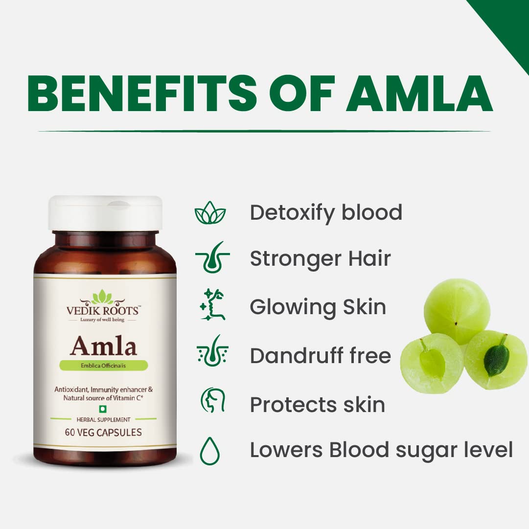 VEDIKROOTS Amla Capsules Capsule, 1 Count