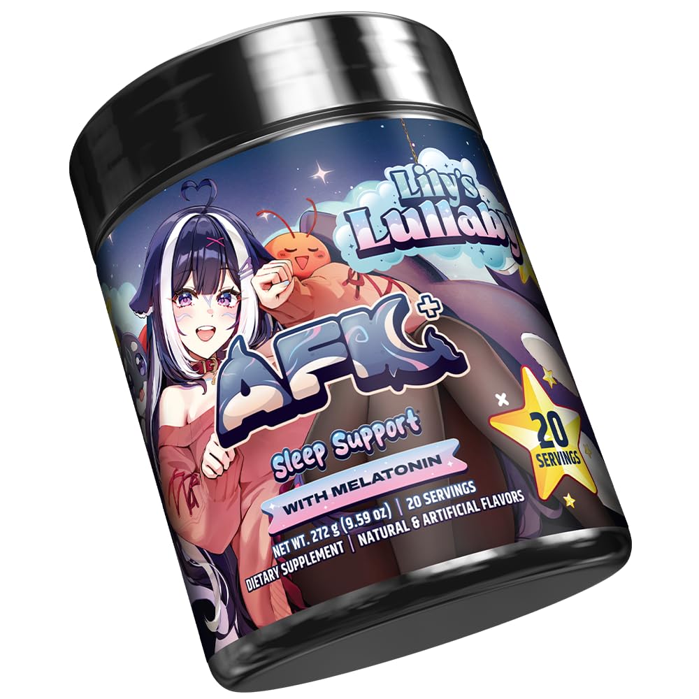 Gamer Supps AFK+ with Melatonin Lily's Lullaby Hot Cocoa by Shylily Powder 9.59 Ounce