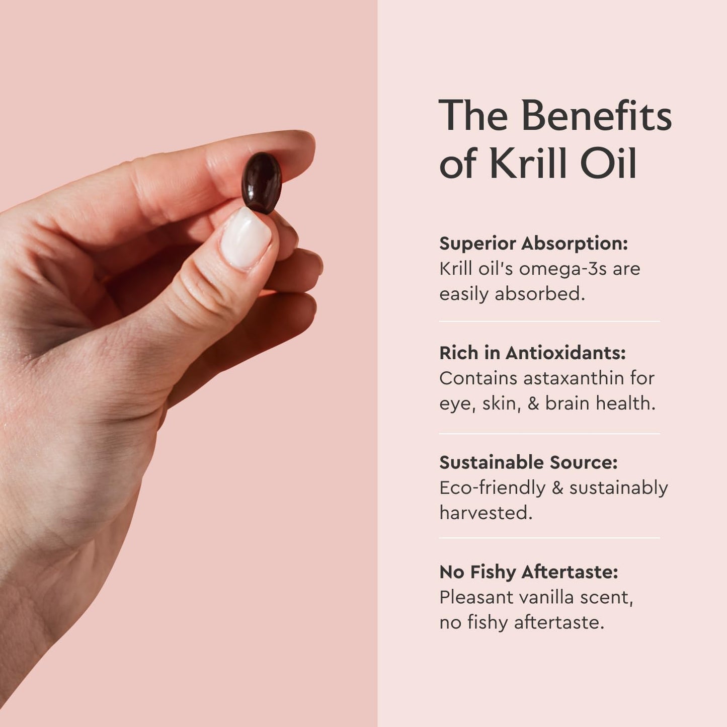 Alaya Naturals Antarctic Krill Oil 500mg Supplement with Phospholipids, EPA/DHA Omega-3 & Astaxanthin Softgels 60