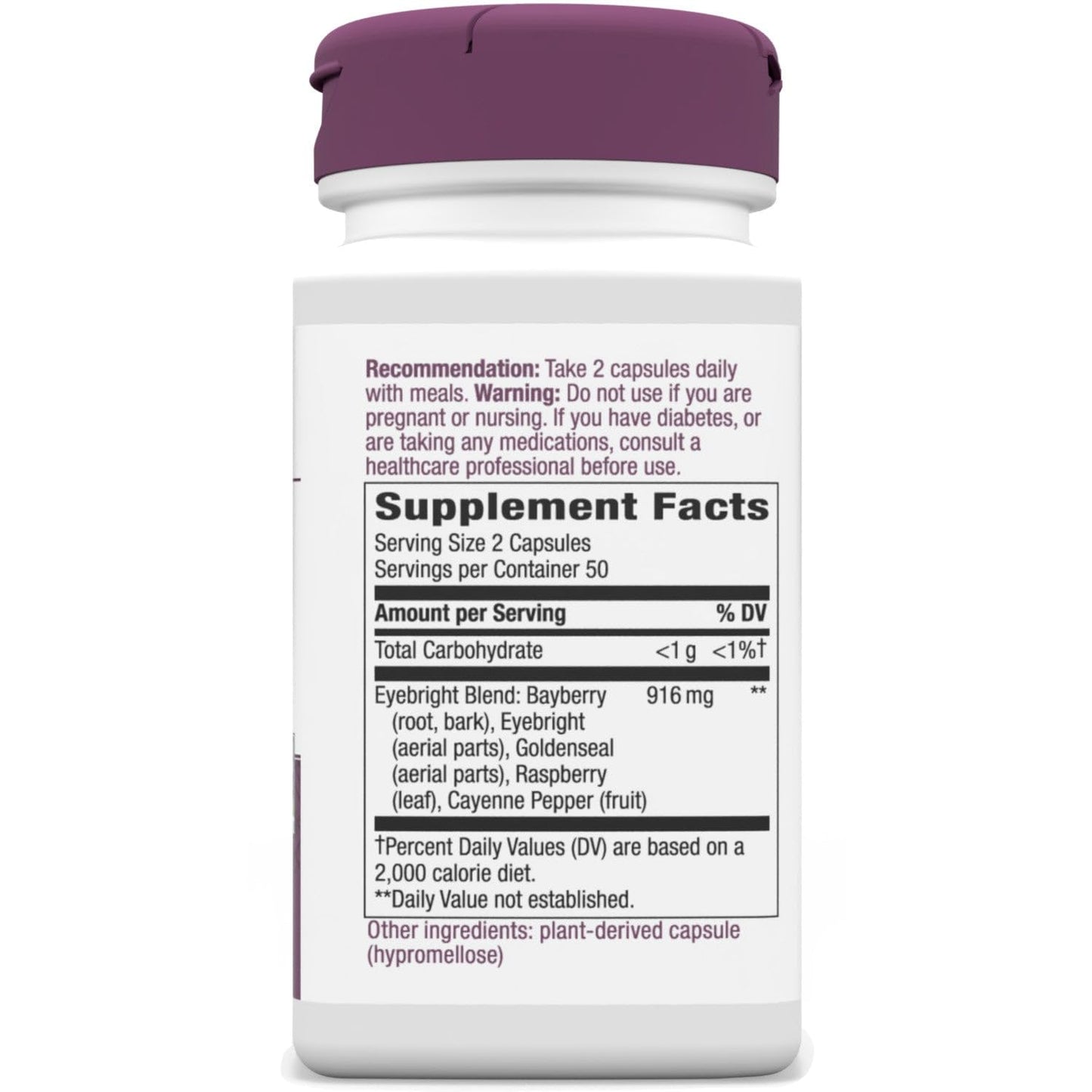 Nature's Way Eyebright Supportive Blend 458 mg Capsule, 100 Capsules