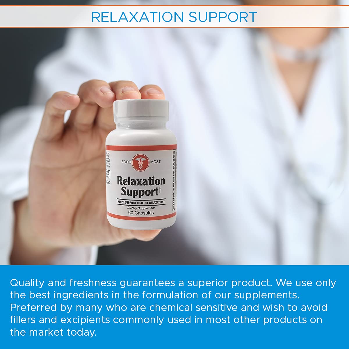 Holistic Health Relaxation Support Magnesium Citrate Capsules, 60 Count
