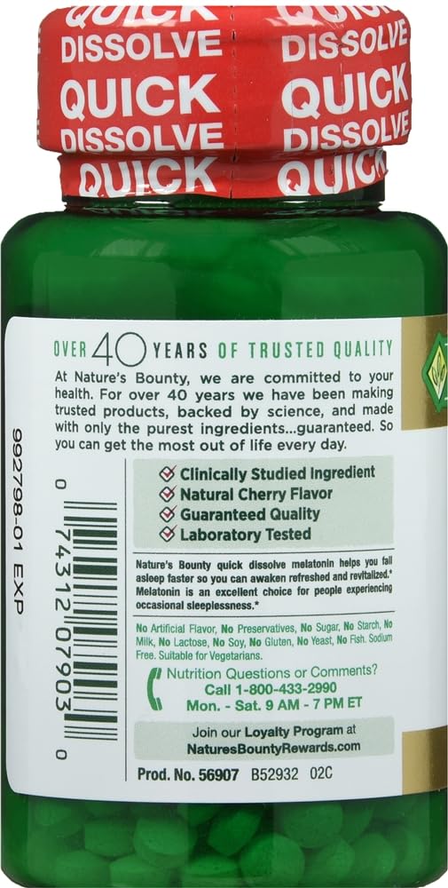 Nature's Bounty Melatonin 3 mg, 720 Tablets
