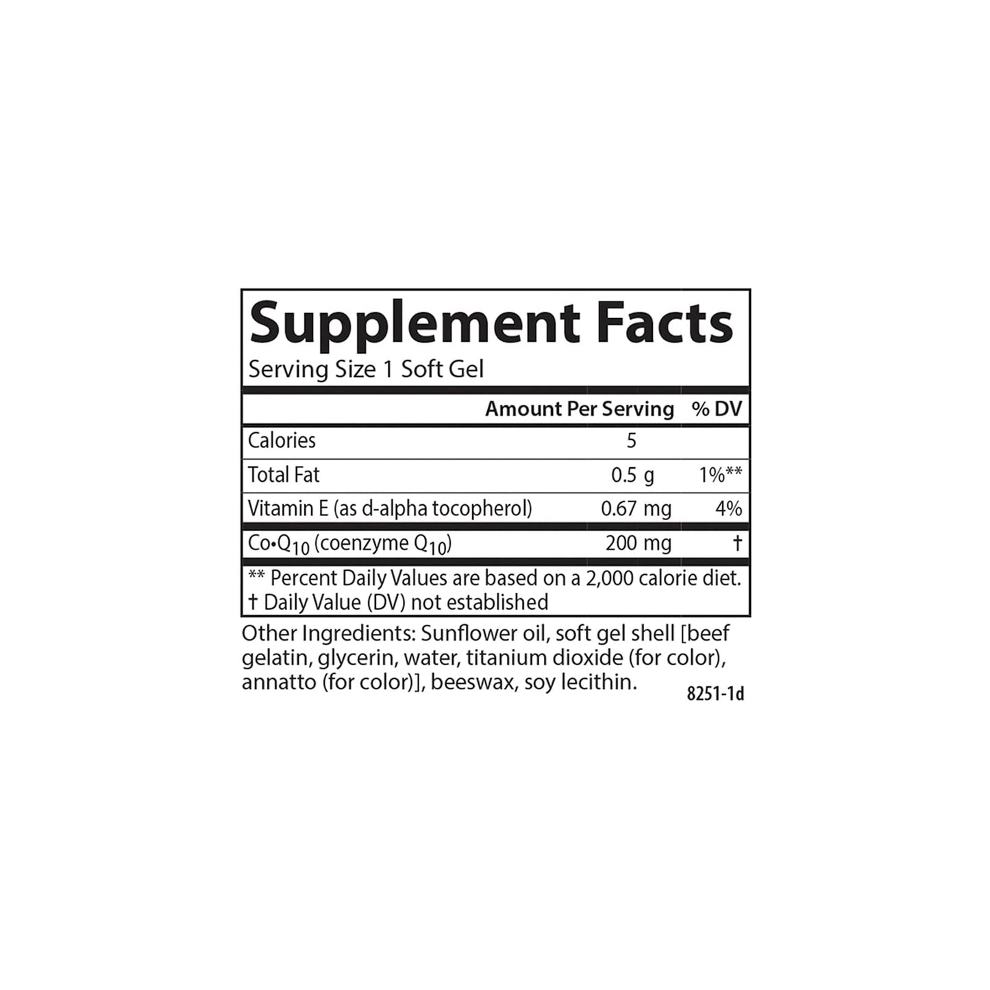 Carlson CO-Q10 200mg Softgels 90 Count