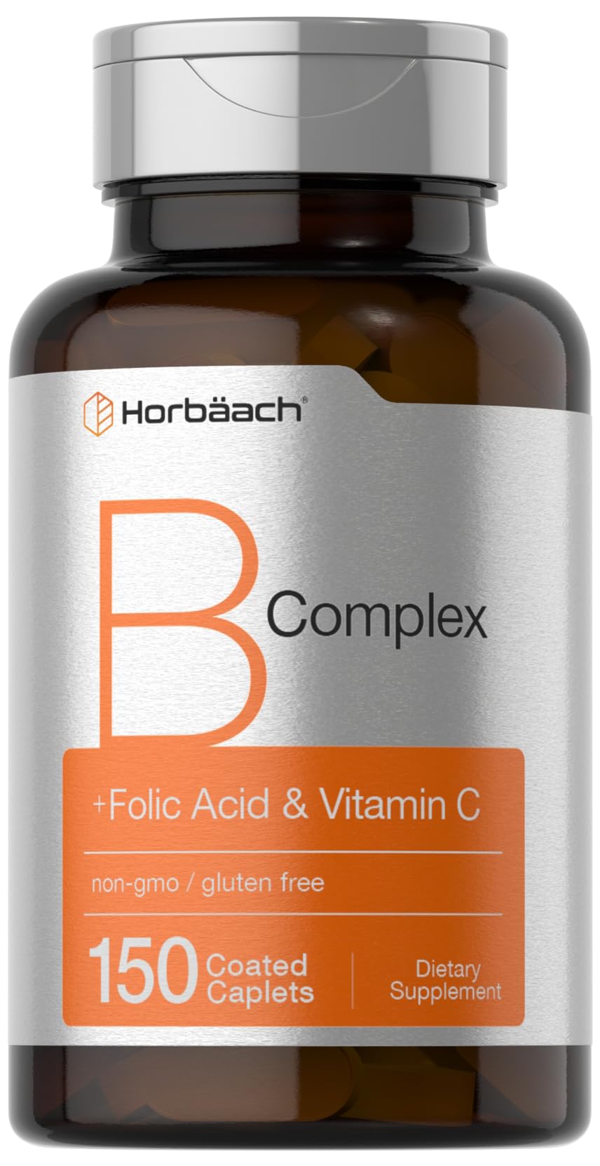 Horbäach B Complex Vitamins for Women and Men Caplets 150