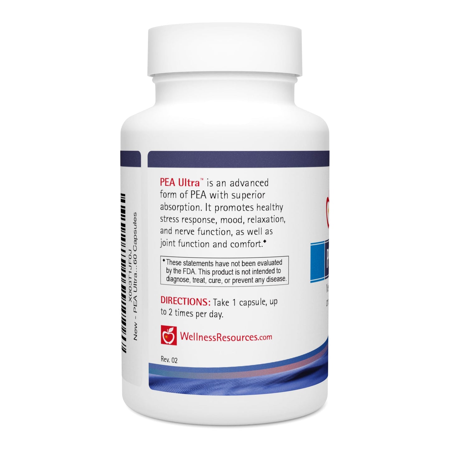 Wellness Resources Pea Ultra with Levagen+ High Absorption Pea Supplement for Minor Pain, Joint Health, Sleep Support, Brain Health & Stress Support - Palmitoylethanolamide 300mg, 60 Capsules