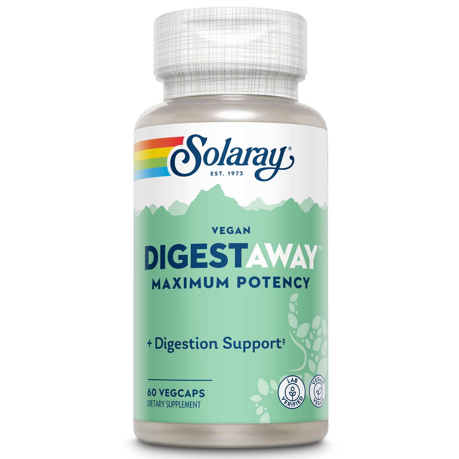 Solaray Super DigestAway Plant Enzymes Capsule, 60 Count