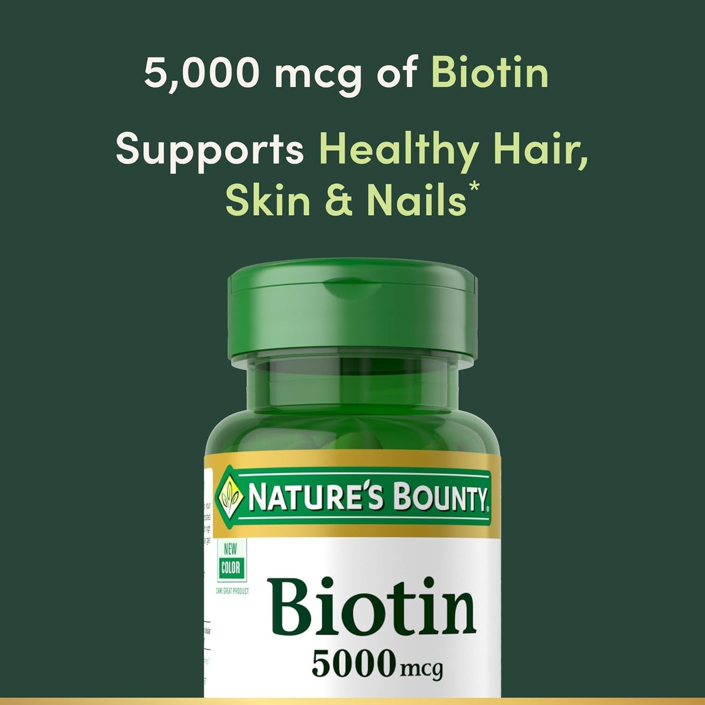 Nature's Bounty Biotin 5000 mcg Softgels, 216 Softgels