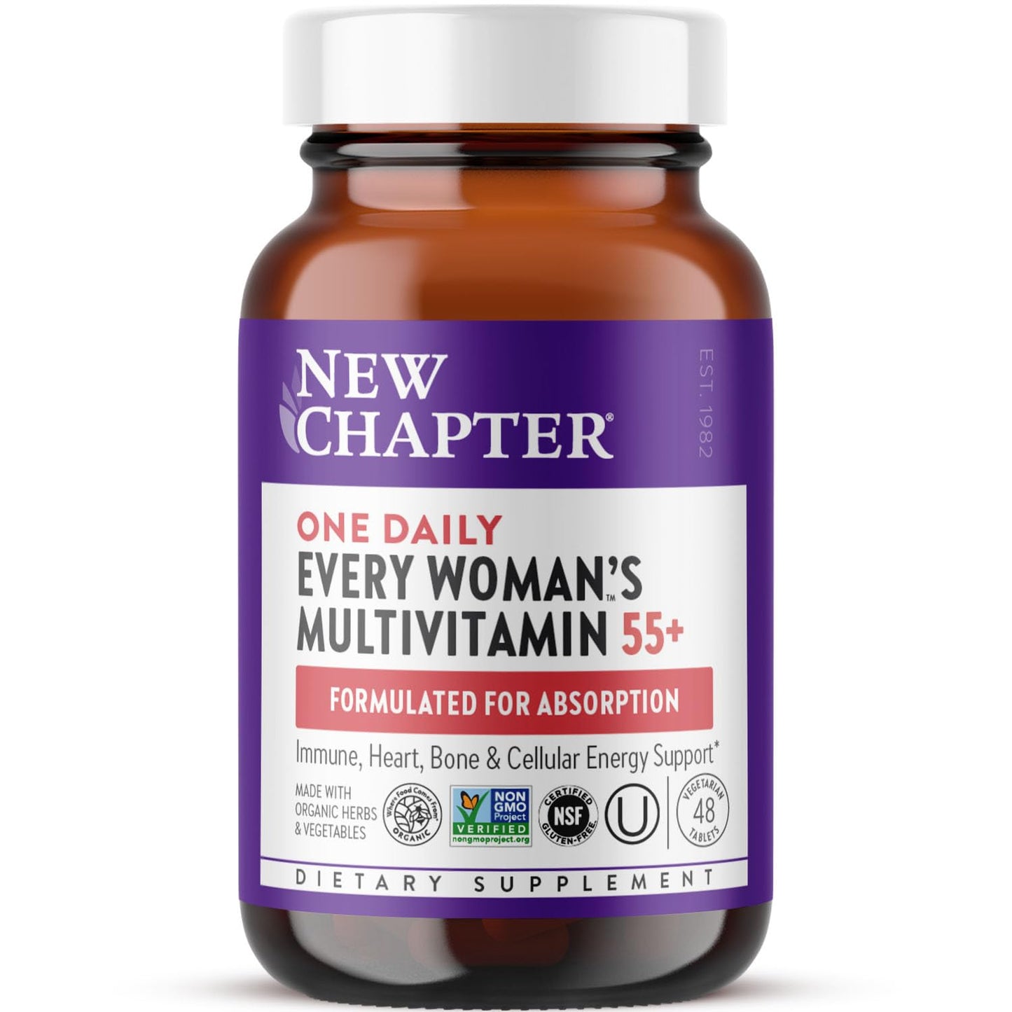 New Chapter Women's Multivitamin 55+ Tablets, 48 Count