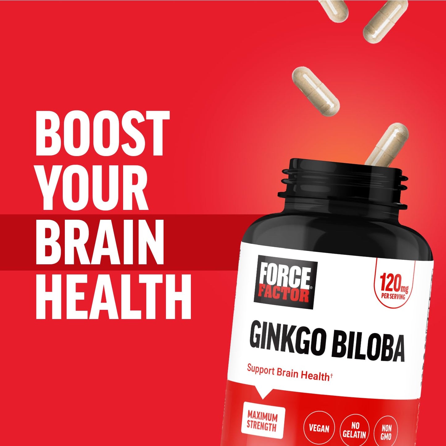 Force Factor Ginkgo Biloba 120mg Capsule, 120 Capsules