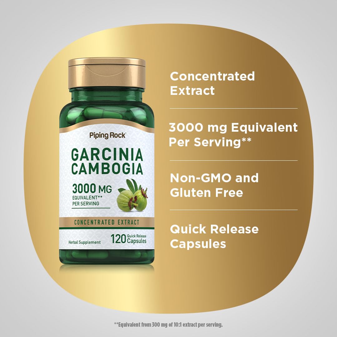 Piping Rock Garcinia Cambogia Extract Capsules 120 Count
