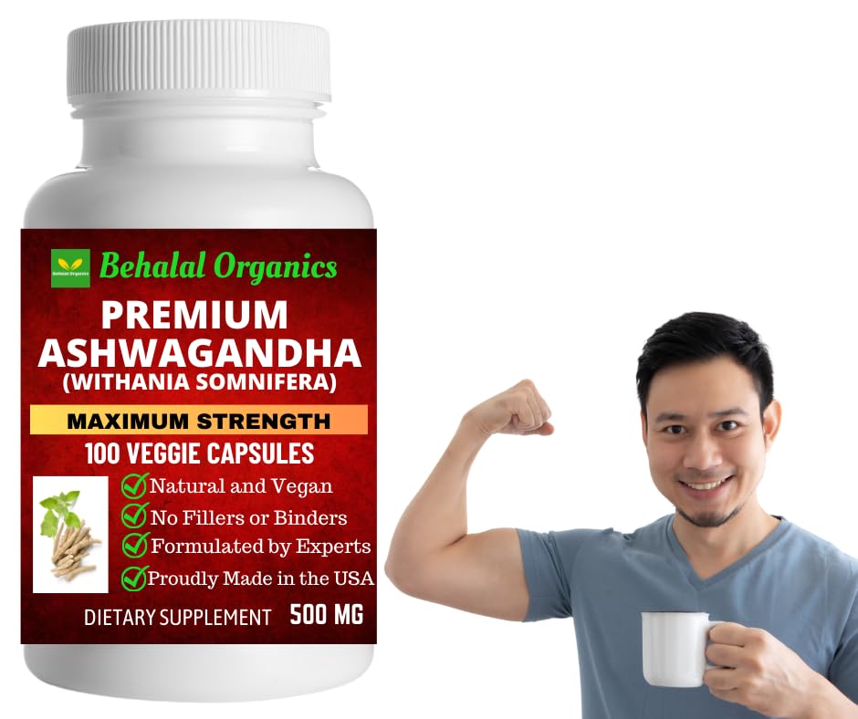 Behalal Organics Ashwagandha Quick Release Capsules 100 Count