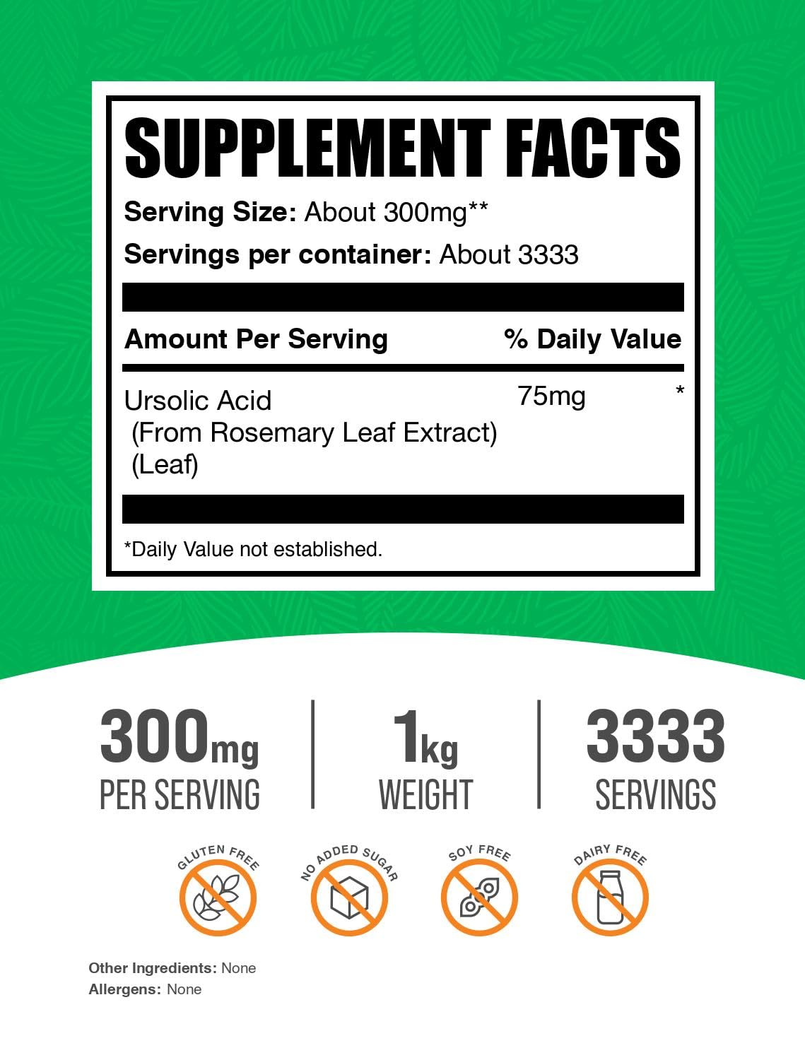 BulkSupplements Ursolic Acid Powder 3.5