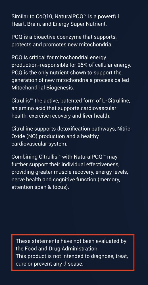 Extreme V, Inc NaturalPQQ Mitochondrial Energy Nitric Oxide Booster Citrullis for Extended Energy 20mg (Pyrroloquinoline Quinone) Capsule, 1 Count